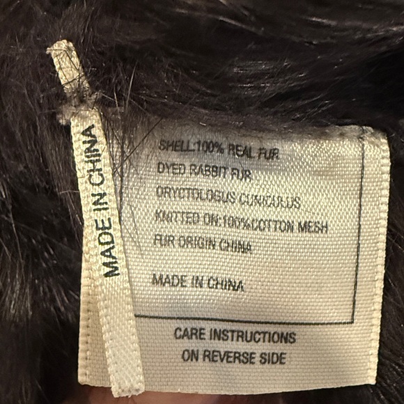 June Black Rabbit Fur Cropped Jacket - Picture 4 of 8